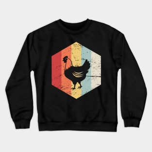 Retro Vintage Chicken farmer Icon Crewneck Sweatshirt